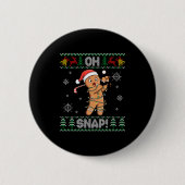 Gingerbread Golf Christmas Cookie Oh Snap Santa Ug Button (Vorderseite)