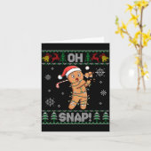 Gingerbread Golf Christmas Cookie Oh Snap Santa Ug Karte (Gelbe Blume)