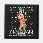 Gingerbread Golf Christmas Cookie Oh Snap Santa Ug Magnet (Vorne)
