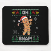 Gingerbread Golf Christmas Cookie Oh Snap Santa Ug Mousepad (Vorne)