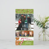 Gingerbread Greetings Feiertagskarte (Stehend Vorderseite)