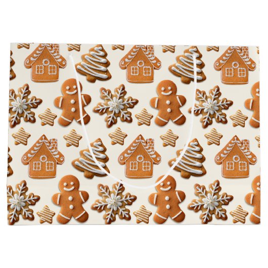Gingerbread Große Geschenktüte (Rückseite)