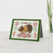 Gingerbread Guinea Feiertagskarte (Vorderseite)