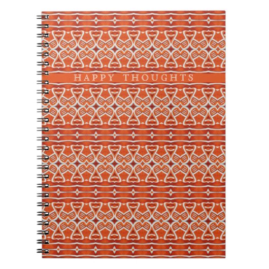 GINGERBREAD "HAPPY THOUGHTS" SpiralNotebook Notizblock (Vorderseite)