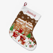 Gingerbread-Haus  Großer Weihnachtsstrumpf (Vorderansicht (hängend))