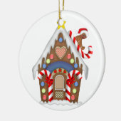 Gingerbread-Haus Keramik Ornament (Links)
