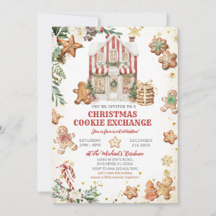 Gingerbread-Haus & Weihnachtsplätzchen-Tausch Einladung