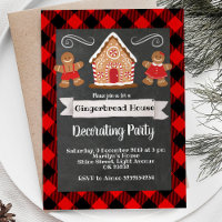 Gingerbread-Haus zur Dekoration der Party Einladun