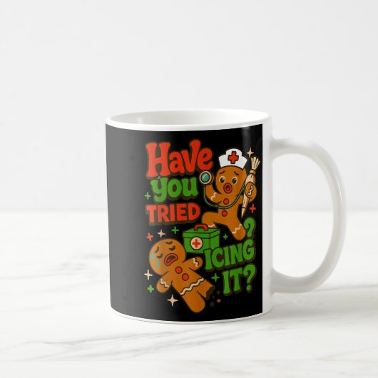 Gingerbread Have You Tried Icing It Funny Christma Kaffeetasse (Rechts)