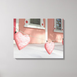 Gingerbread Hearts in Snow - Martha's Vineyard Leinwanddruck