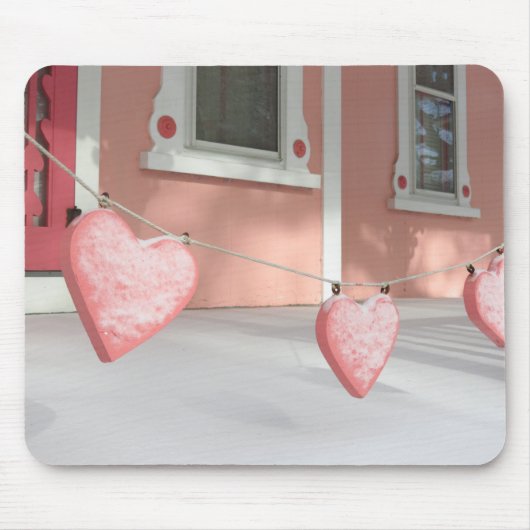 Gingerbread Hearts in Snow - Martha's Vineyard Mousepad (Vorne)