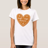 Gingerbread Herzweihnachtsgeschenk T-Shirt (Vorderseite)
