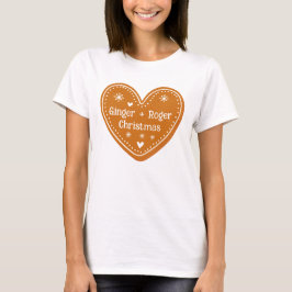 Gingerbread Herzweihnachtsgeschenk T-Shirt