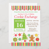 Gingerbread Holiday Cookie Exchange Einladung (Vorne/Hinten)