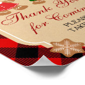 Gingerbread Holiday Danke, dass Sie kommen Gefalle Poster (Ecke)