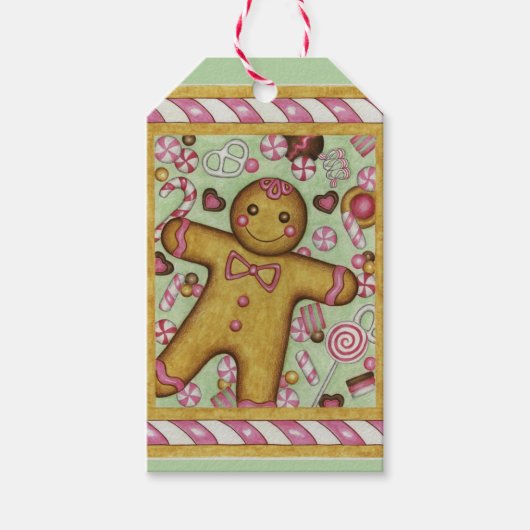 Gingerbread Holiday-Geschenketiketts Geschenkanhänger (Vorderseite)