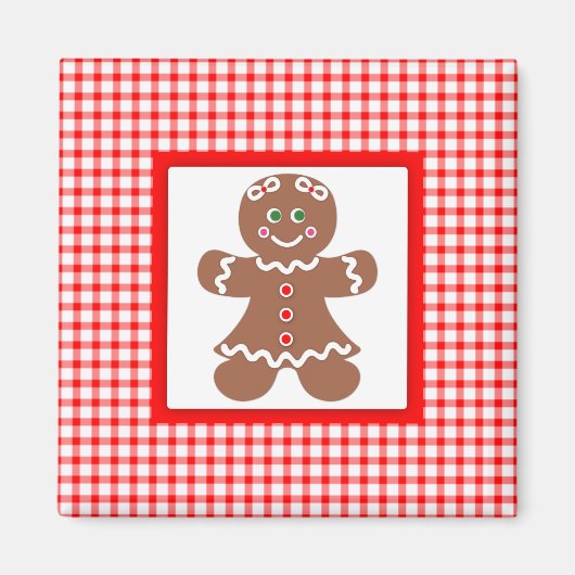 Gingerbread Holiday Girl Magnet (Vorne)