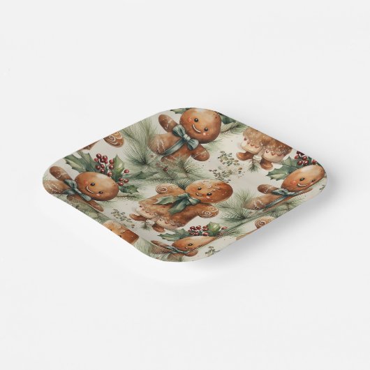 Gingerbread Holiday Pappteller (Gewinkelt)