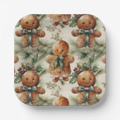 Gingerbread Holiday Pappteller (Vorderseite)