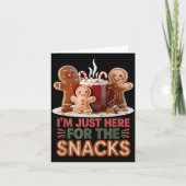 Gingerbread Holiday Snacks Funny Christmas Karte (Vorderseite)