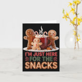 Gingerbread Holiday Snacks Funny Christmas Karte (Gelbe Blume)
