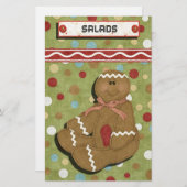Gingerbread Holidays Recipe Binder Divider (Vorne/Hinten)
