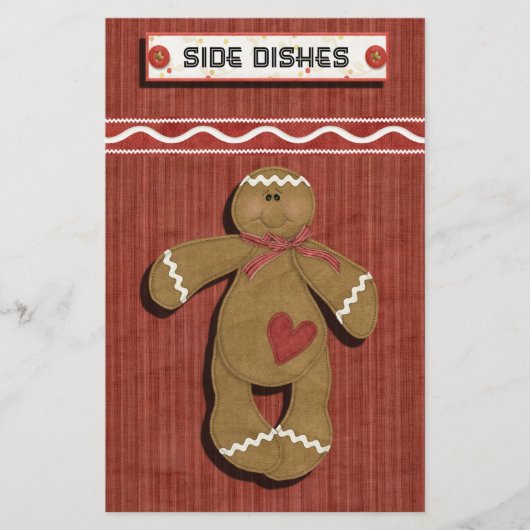 Gingerbread Holidays Recipe Binder Divider (Vorderseite)