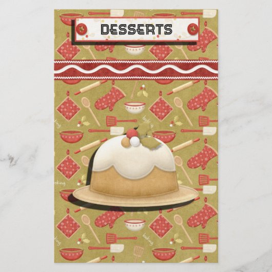 Gingerbread Holidays Recipe Binder Divider (Vorderseite)