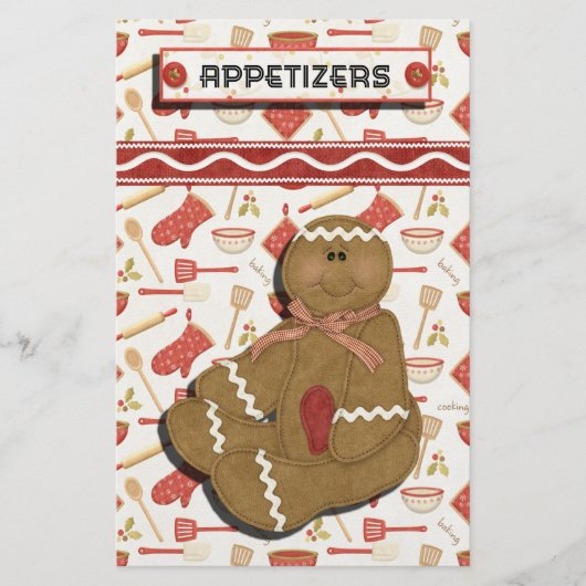 Gingerbread Holidays Recipe Binder Divider (Vorderseite)