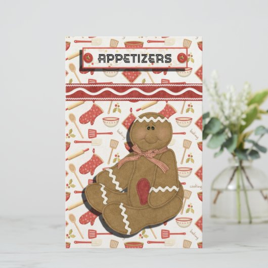 Gingerbread Holidays Recipe Binder Divider (Stehend Vorderseite)