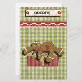Gingerbread Holidays Recipe Binder Divider Briefpapier (Vorne/Hinten)