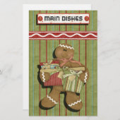 Gingerbread Holidays Recipe Binder Divider Briefpapier (Vorne/Hinten)
