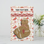 Gingerbread Holidays Recipe Binder Divider Briefpapier (Stehend Vorderseite)