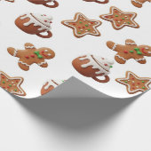 Gingerbread Hot Cocoa Christmas Pattern Geschenkpapier (Ecke)