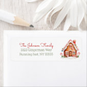 Gingerbread House Address Labels (Insitu)