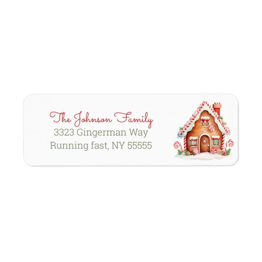 Gingerbread House Address Labels (Vorne)