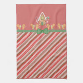 Gingerbread House and Gingerbread Männer Geschirrtuch (Vertikal)