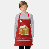 Gingerbread House Architecture Red Brown Weihnacht Schürze (Getragen)