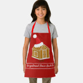Gingerbread House Architecture Red Brown Weihnacht Schürze (Insitu)