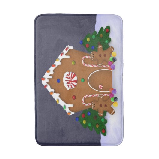 Gingerbread House Bath Mat Badematte (Vorderseite Vertikal)