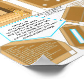Gingerbread House Blue 2023 Foto Frame Printable Poster (Ecke)