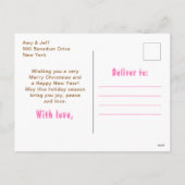 Gingerbread House Bright Pink Frohe Weihnachten (Rückseite)