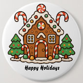 Gingerbread House Button (Vorderseite)