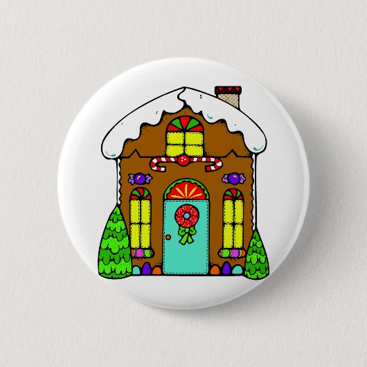 Gingerbread House Button (Vorderseite)