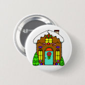 Gingerbread House Button (Vorne & Hinten)