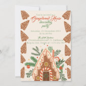 Gingerbread House Christmas Bake Decorating Party Einladung (Rückseite)