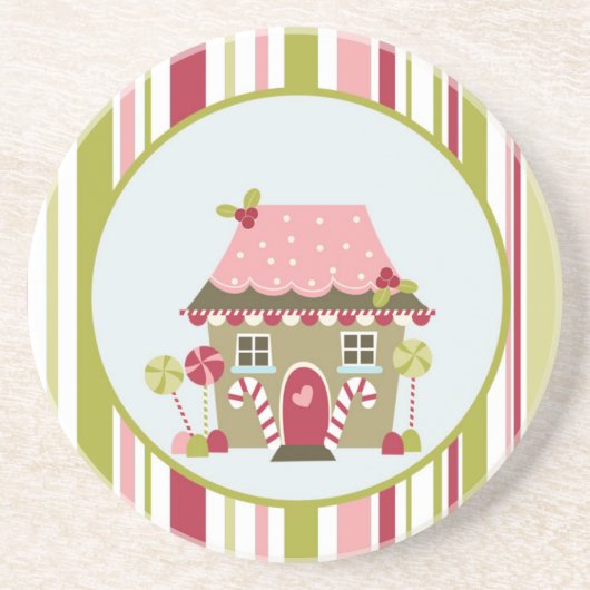 Gingerbread House Christmas Drink Untersetzer (Vorne)