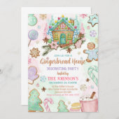 Gingerbread House Christmas Party Einladung (Vorne/Hinten)