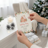 Gingerbread House Christmas Party Invitation Einladung