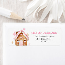 Gingerbread House Christmas Return Address